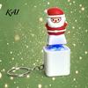 Christmas Gift for Adults Santa Claus Luminous Voice Keychain, Type?C Rechargeable Fidget Toy, Shape Key Holder Portable LED Light Pendant