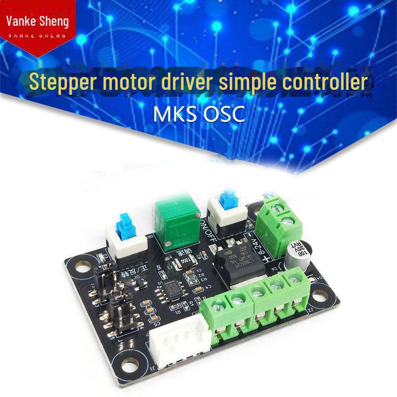 

Простий контролер для крокового двигуна MKS OSC з регулюванням швидкості, керуванням вперед/назад та генерацією імпульсів ШІМ. MKS OSC Stepper Motor Driver Simple Controller