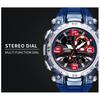 SMAEL Dual Display Electronic Watch Teen Student Waterproof Sports Watch Glow-in-the-dark Alarm Clock