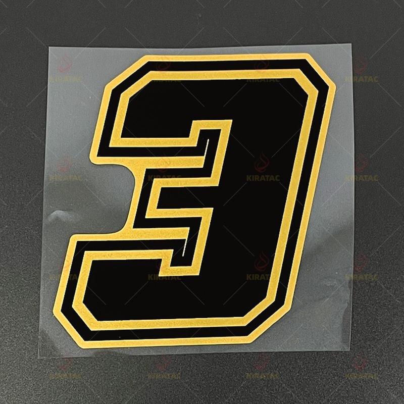 1 Stück Goldene Zahlen 0-9 Motorradaufkleber Wasserdicht DIY für Motorradhelm Kraftstofftank Windschutzscheibe Autofenster Fahrrad Vinylaufkleber S-High 5cm
