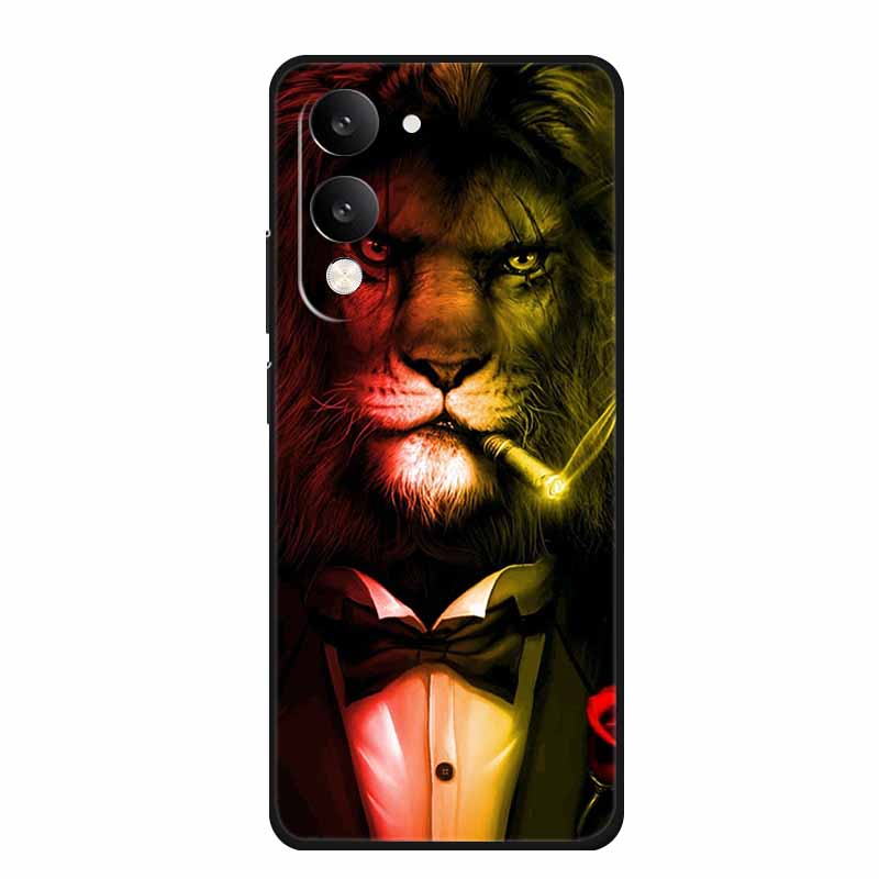 Phone Case For Vivo T4 Lite 5G Soft Silicone Cover Black TPU Cases For Vivo T 4Lite T 4 Lite Funda Back Protective Para Bumper