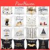 Elegant Christmas Pillow Case Glitter Cotton Linen Sofa Throw Cushion Cover For Home Decor