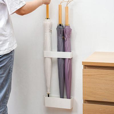 Wall Mounted Umbrella Stand Puncture Free Storage Shelf Rack Umbrella Holder Hanger Organizer for Office Home