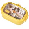 Children's Cartoon Duck Insulated Stainless Steel Bento Lunch Box with Compartments for Students and Office Workers