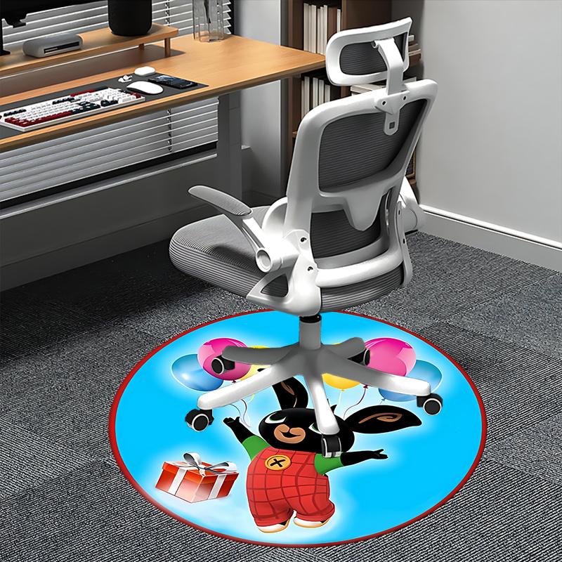 

Bing Rabbit,Balloons Chair mat Round Rug Office carpet, Machine Washable, Non slip, Suitable for Living Rooms, Bedrooms 80cm