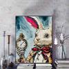 Disney 5D DIY Diamond Painting Alice in Wonderland White Rabbit Oil Painting Embroidery Mosaic Cross Stitch Home Decoration Gift Crafts