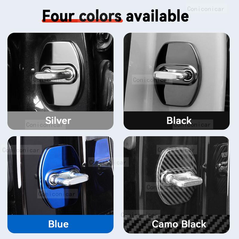 Auto Car Door Lock Protect Cover Emblems Case Stainless Steel Decoration For BAIC BEIJING X55 II 2024 Protection Accessories