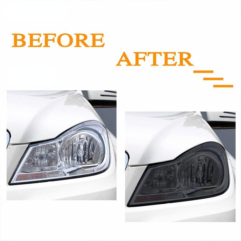 Car Headlight Tint Black Protective Film Protection Transparent TPU Sticker for Mercedes Benz C Class W204 W205 2011-On C63 AMG