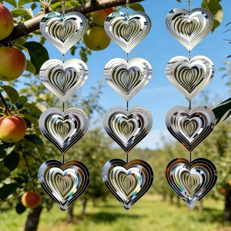 10/1Pcs Bird Deterrent Pendant Reflective Wind Spinner Outdoor Garden Decoration Shiny Wind Spinner Birds Repellent Device