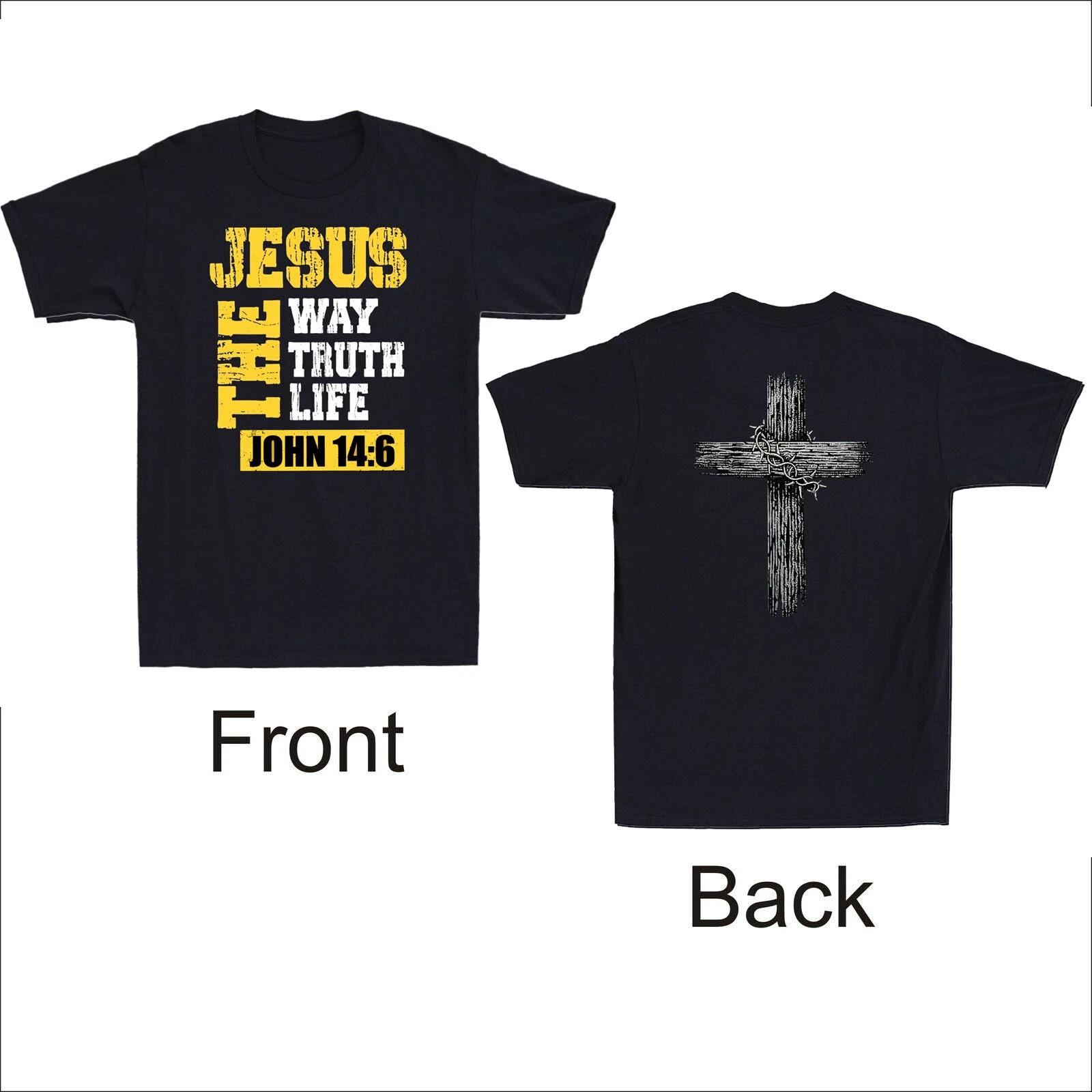 Jesus The Way Truth Life John 14:6 Christian Bible Verse Vintage Men s T-Shirt XS