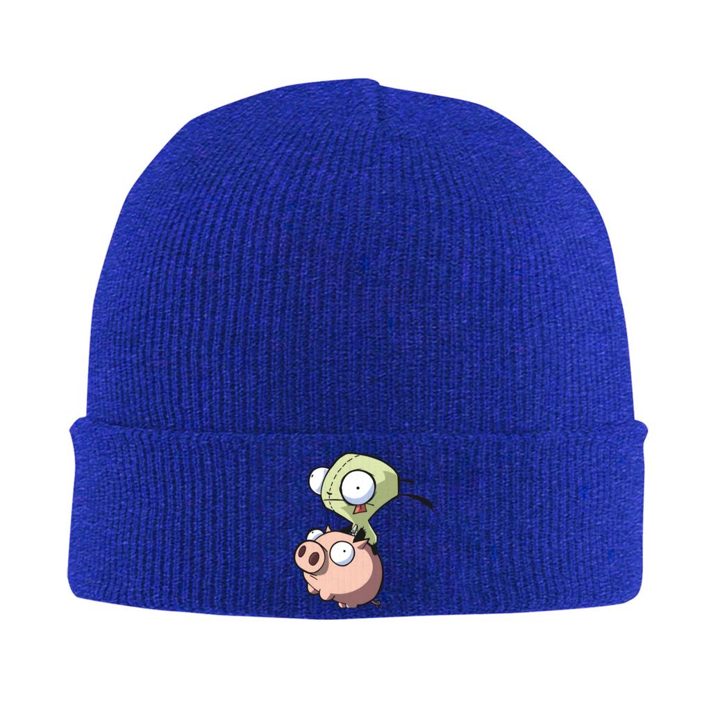 Invaders Zims Beanie Hats Bonnet Hats Female Male Street Y2K Kpop Knitting Hat Winter Design Elastic Caps