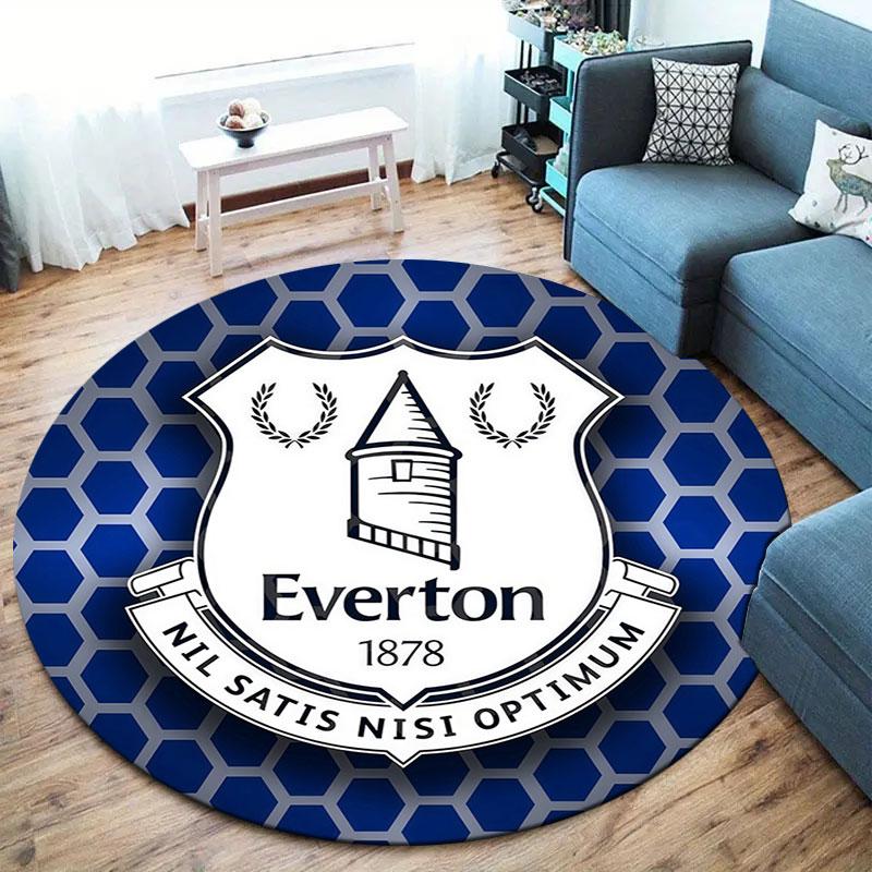 Everton F.C Round Area Rug,Carpet Rug for Living Room Bedroom Sofa Playroom Decor,Non-slip Floor Mat