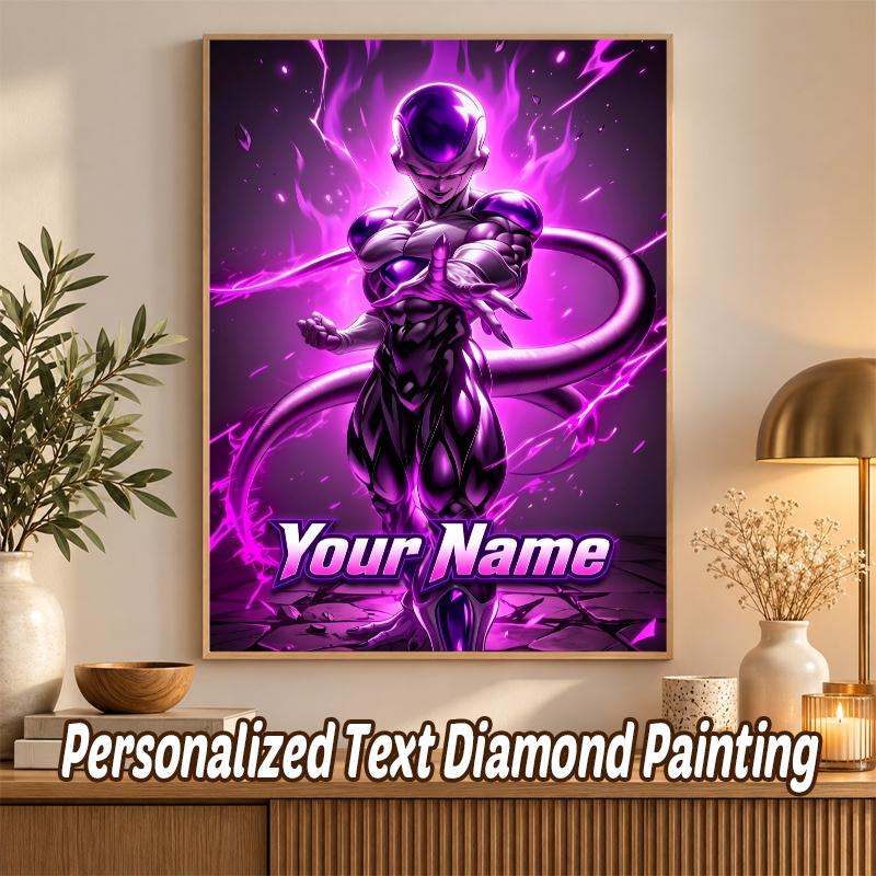 Frieza Custom Name Diamond Painting Personalized 5D Full Drill DIY Diamond Art Home Decor