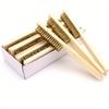 12pcs Wooden Handle Brass Wire Brush: Industrial Surface/Inner Polishing, Grinding, Cleaning, 6x16 Row Brushes - Car Care Tools