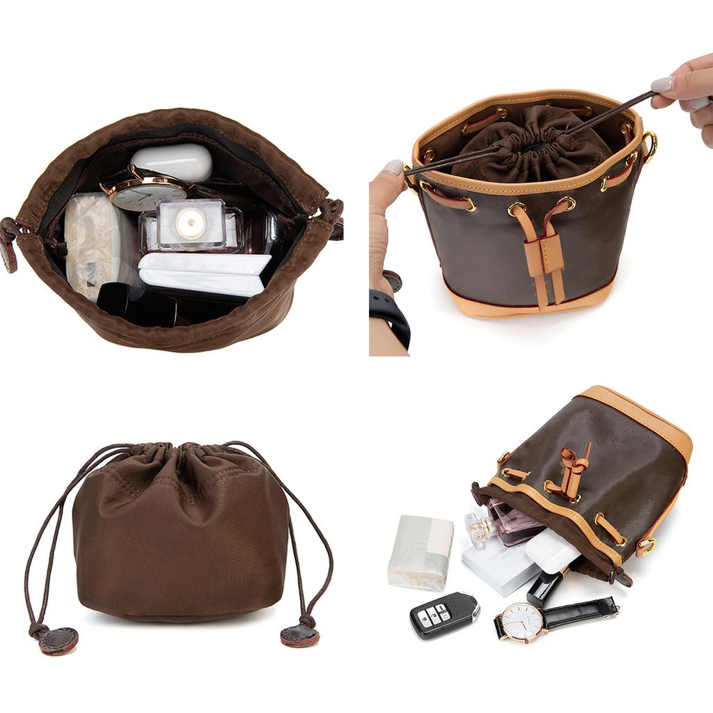 Bucket Bag Organizer Insert for Tote Bag Shoulder Bag Drawstring Designed Crossbody Bag Organizer Insert Nylon Inner Bag