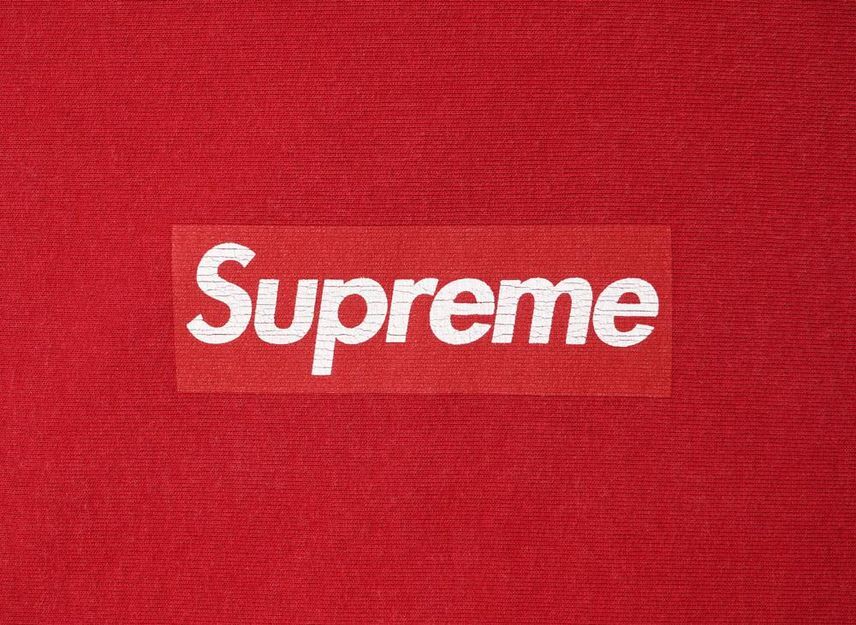 Supreme Washed Box Logo Crewneck Red