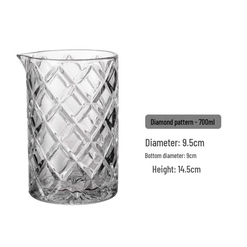ZISIZ Thickened Crystal Cocktail Mixing Glass