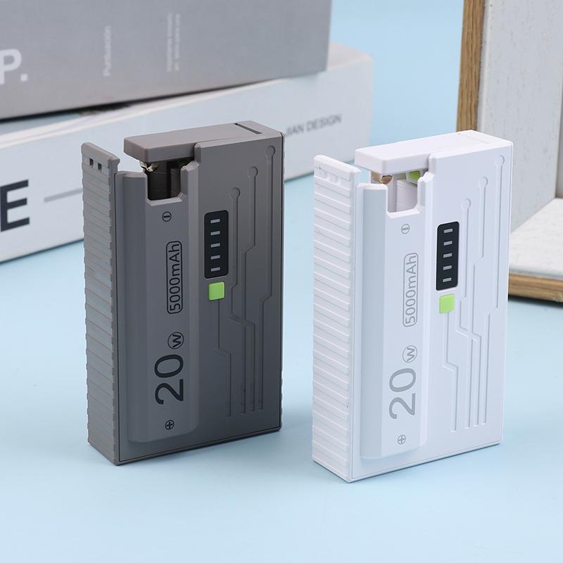 1 pezzo 21700 Caricabatterie Universale Custodia Power Bank Fai-da-te Scatola Ricarica Rapida Type-C 20W Per Telefono Cellulare Non Incluse Batterie
