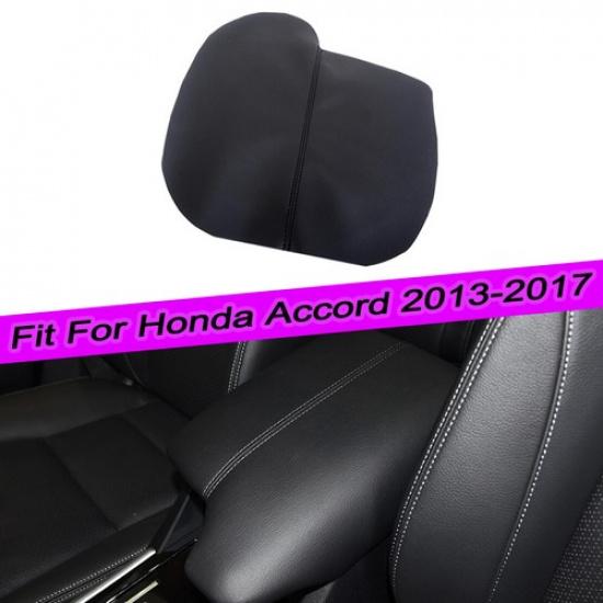Best Center Console Armrest Leather Synthetic Cover For Honda Accord 13-17 Black