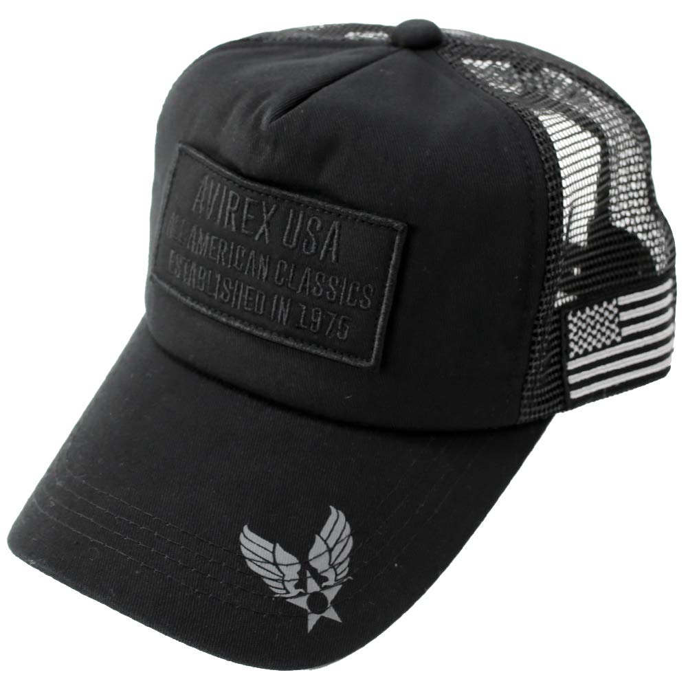 

Avirex Standard Military Mesh Available in 2 XL and LL Black US Military Men s Cap, Sizes (Free Size, Patch)