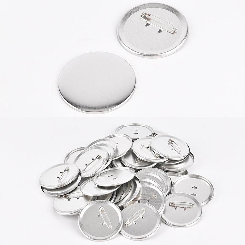50Set 25-75Mm Metal Badge Pin Button Maker Parts Diy Blank Badge Button Parts For Art Crafts Making Iron-Base Badges Set