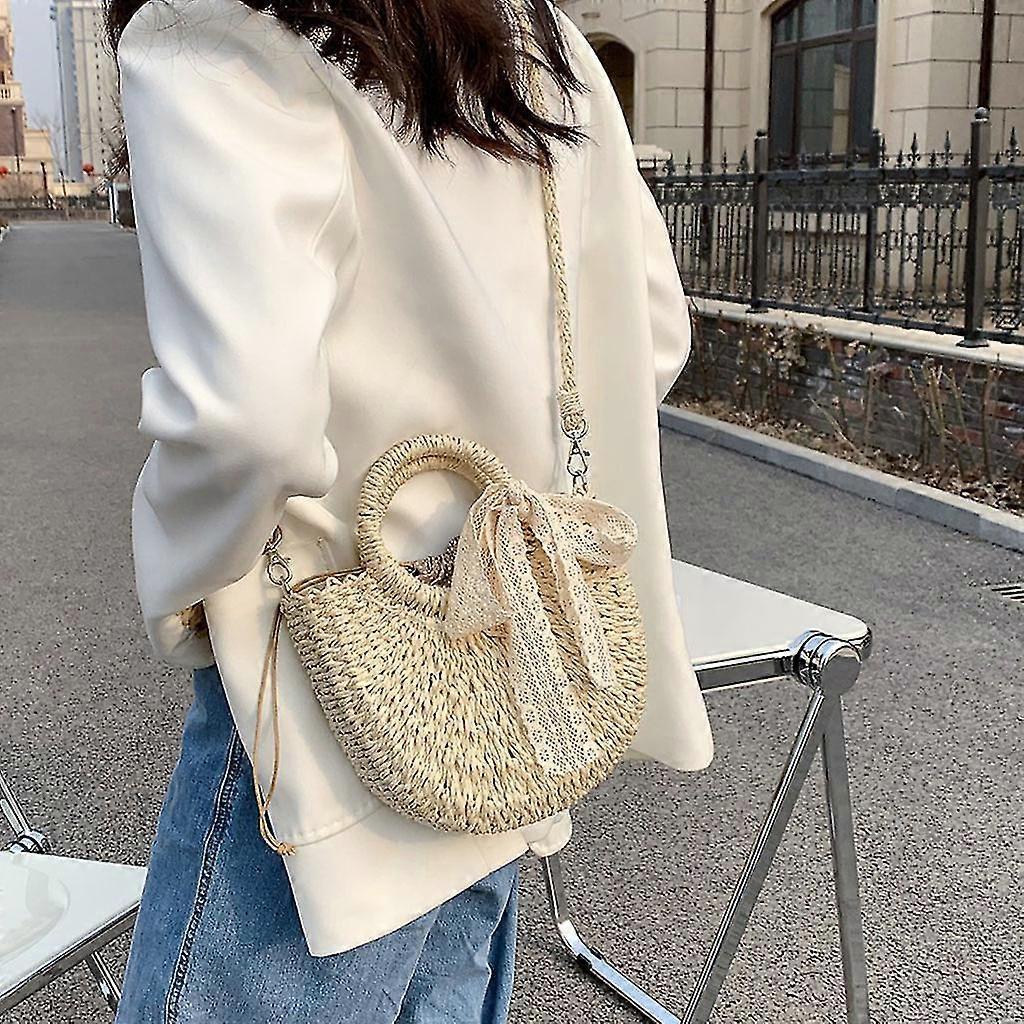 Hobo Women's Straw Beach Tote Bag Woven Summer Bags Bohemian Vacation Casual Handbag