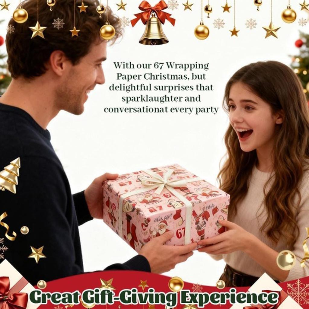 Julklappspapper Rulle Högtid Dekorativt Förpackningsmaterial