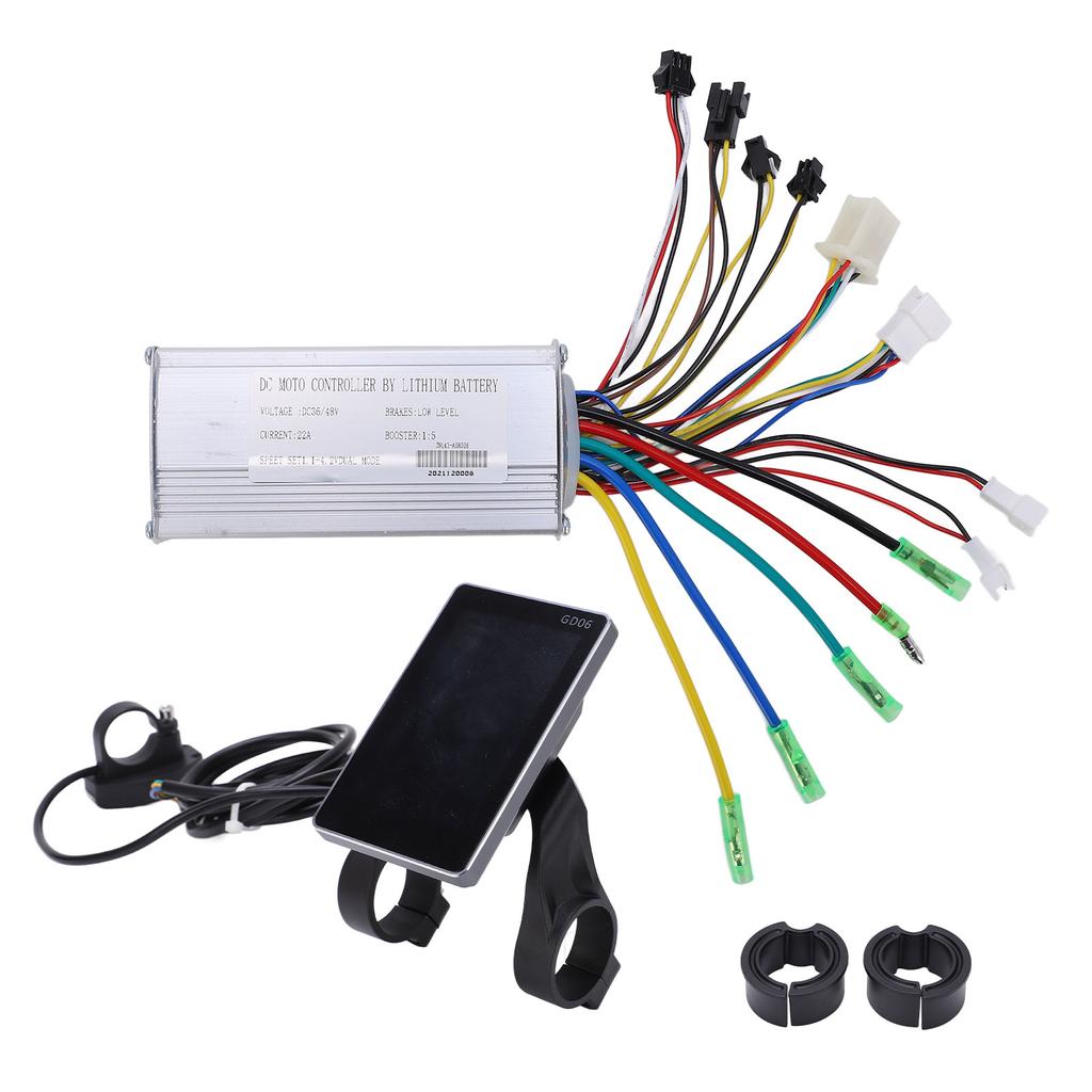 Electric Bike 22A Controller 36V 48V Common Controller with LCD GD063 Display Panel for 500W Motor
