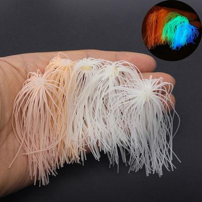 Luminous Fishing Umbrella Skirts 88 Strands Elastic Hole Lure Silicone Skirts Replacement Fly Tying Silicone Jig Skirts