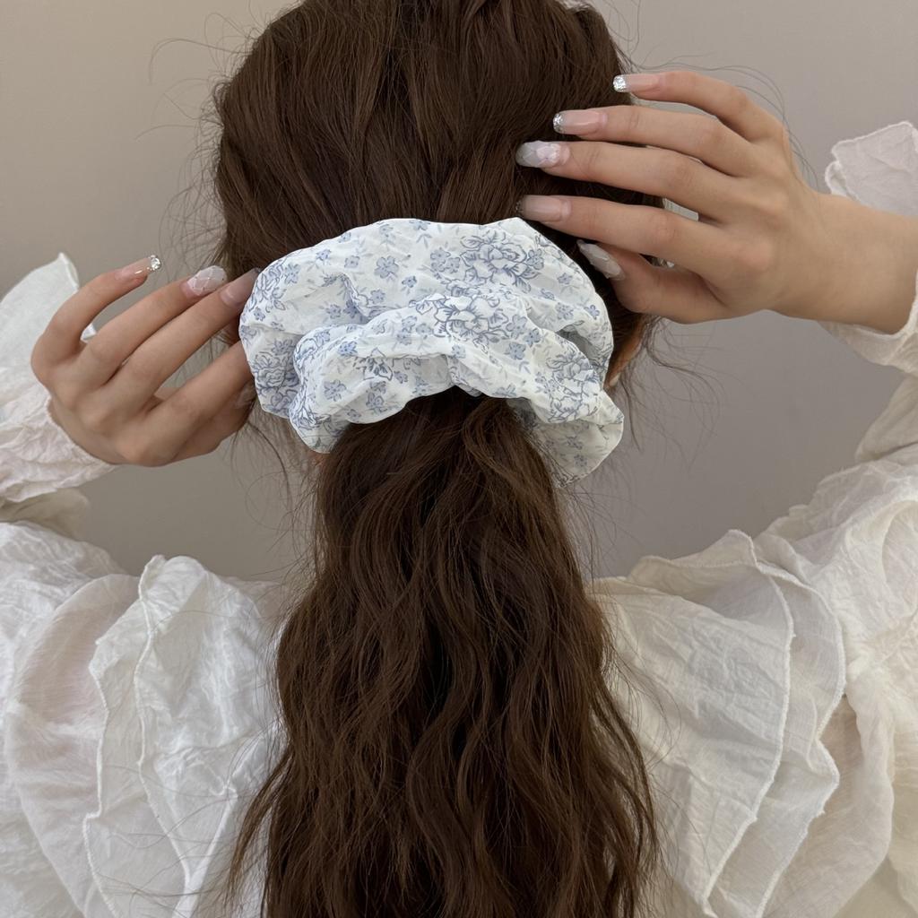 Haargummis Gummibänder für Frauen Mädchen Accessoires Scrunchie koreanisch elastisch Vintage Blumen Fascinators elegant führend Mode