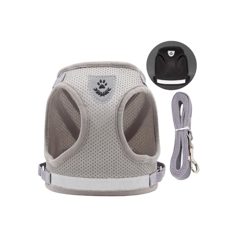 Breathable Dog Vest Harness Reflective Strap Comfortable Dog Harness for Small Pet Outdoor Activity Walking Accessory