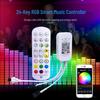 24-Key RGB Bluetooth Light Strip Controller: Mobile App, 12V/24V Color Changer & Dimmer