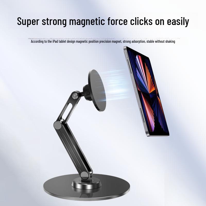 360° Rotating Magnetic Tablet Holder for iPad - Strong, Durable Desktop Stand