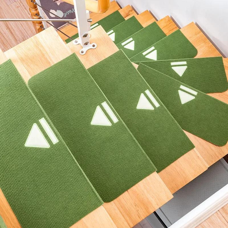 High Quality Luminous Soft Stair Stepping Mat Variety Pattern Self-adhesive Non-slip Water Absorption Stair Carpet Mat