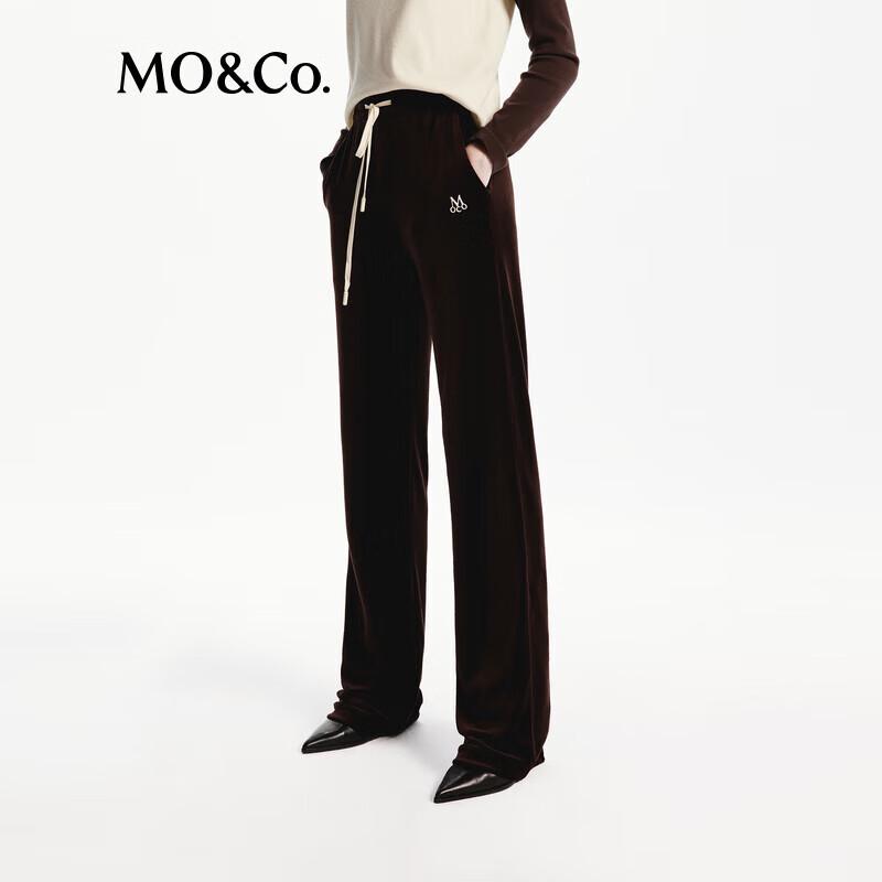 MO&Co. 2024 Autumn Loose Straight Cotton Pants