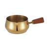 Stainless Steel Measuring Cups With Wooden Handle Condiment Serving Cups Ideal For Espresso And Sauce Pouring