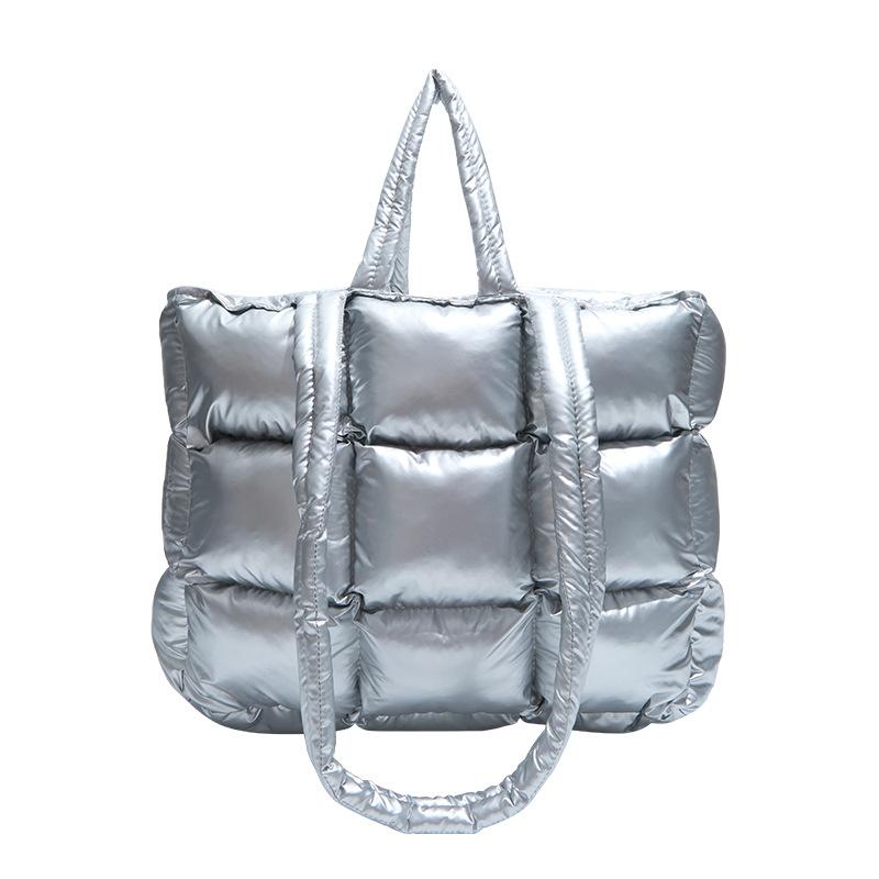 Korean version of casual fashion autumn and winter cotton clothes bag women's 2025 new large-capacity shoulder bag hand-held commuter tote bag