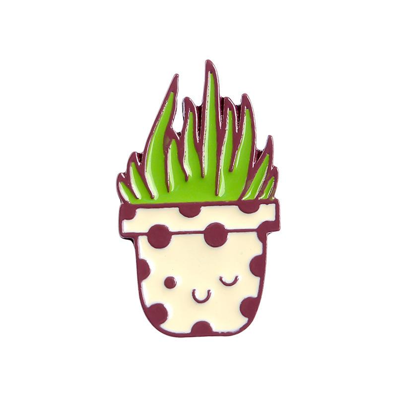 

And Creative Cheerful Cactus Brooch Cute Alloy Plant Pin For Style Personalized XZ2474