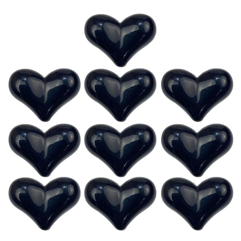 

Heart Loose Beads Acrylic Heart Bead Spacer Beads for DIY Phone Wrist Strap Bracelets Earrings Jewelry Making Supplies 1 чёрный