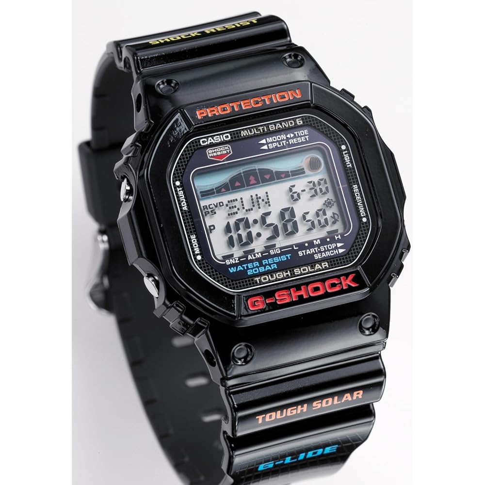 Ceas Casio G-Shock G-LIDE Controlat prin Radio și Alimentat Solar GWX-5600-1JF Bărbați Negru [Produs Oficial Japonez]