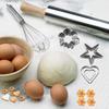 Heart Star Cookie Cutters Set, Valentine’s Day Heart Shaped Biscuit Cutters Stainless Steel Pastry Donuts Cutters with Storage Box