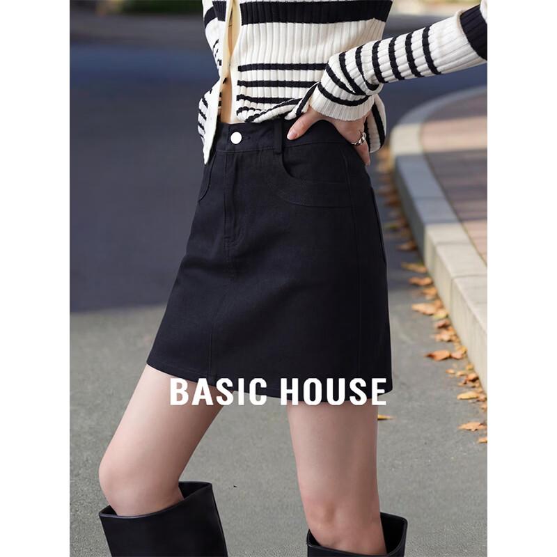 Basic House Women s High-Waist A-Line Mini Skirt M