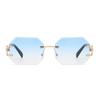 2025 Trendy Frameless Cut-Edge Anti-UV High-End Street Style Sunglasses