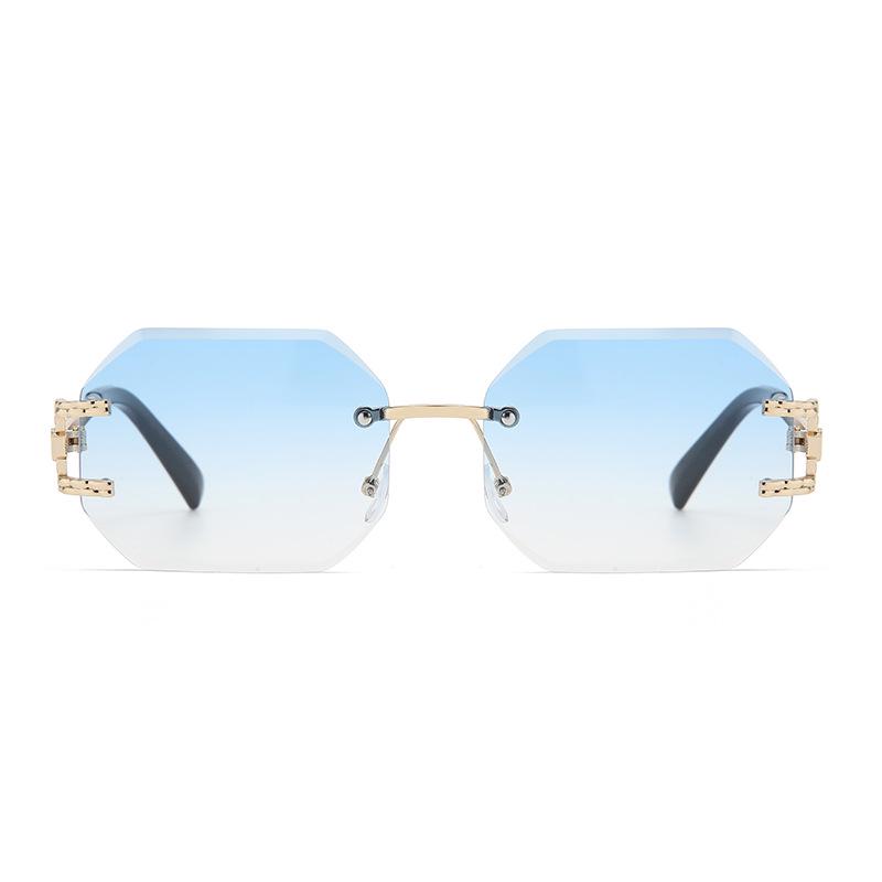 2025 Trendy Frameless Cut-Edge Anti-UV High-End Street Style Sunglasses