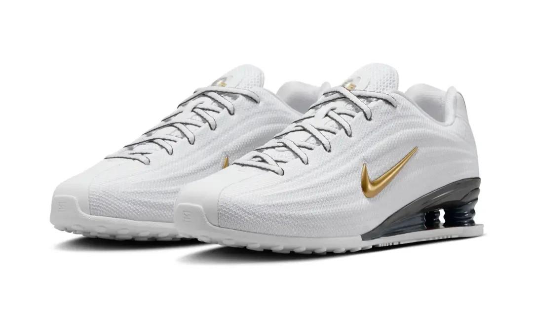 HQ7540-100 Nike Shox Z White Varsity Red Dark Charcoal Metallic Gold (Women s) 5.5W