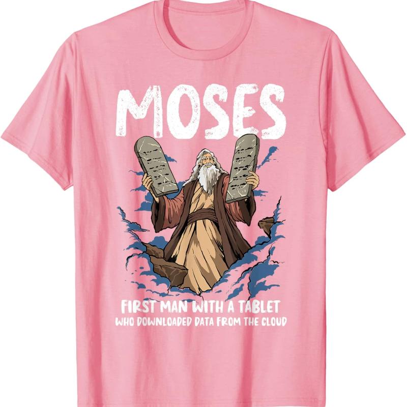 Lustiges Moses Shirt Christlicher Humor Bibel Evangelium Datenwolke T-Shirt