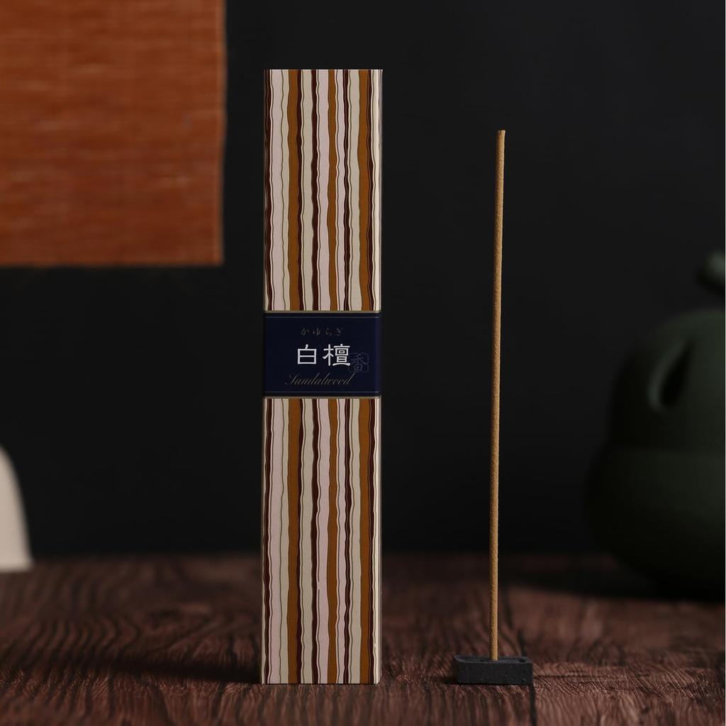 Nippon Kodo Kayuragi Sandalwood Incense 40 with incense Sandalwood aroma Sticks, sticks, holder. incense.