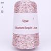 Filato di paillettes Siyue 2mm - Lana tessuta a mano per progetti fai da te (100 grammi)