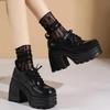 Scarpe Lolita da Donna Mary Jane 2026 Mocassini con Laccio Ragazze Studenti Uniforme JK Tacchi Alti Scarpe con Plateau Scarpe da Donna