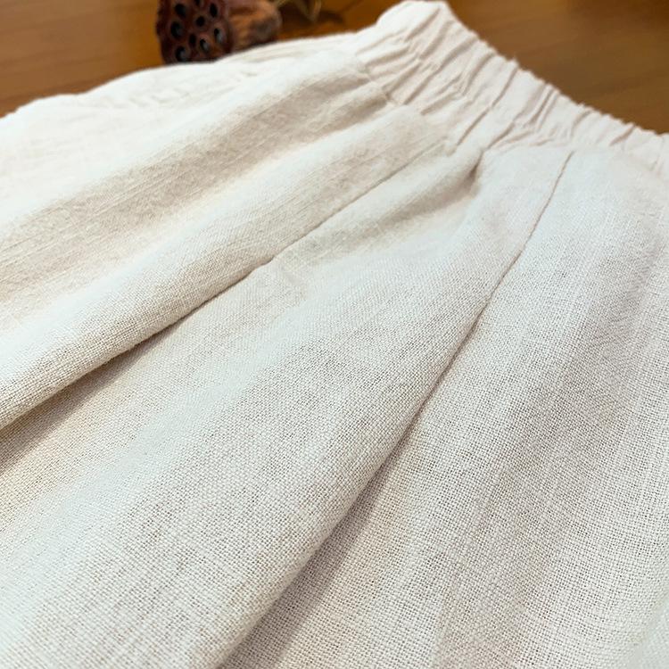 2025 Spring/Summer Women's Cotton Linen Slimming Lantern Pants - Sand Washed Loose Fit.